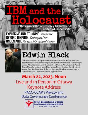Special Event: Edwin Black on IBM and the Holocaust at PACC-CCAP Conference