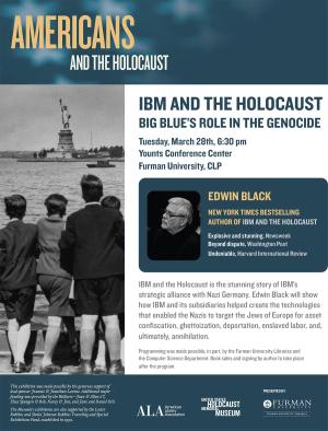 Special Event: Edwin Black on IBM and the Holocaust at Furman University