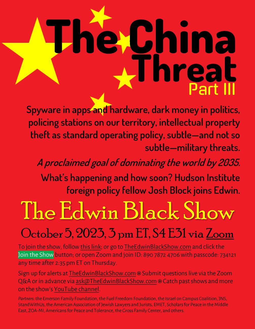 S4 E31: The China Threat III