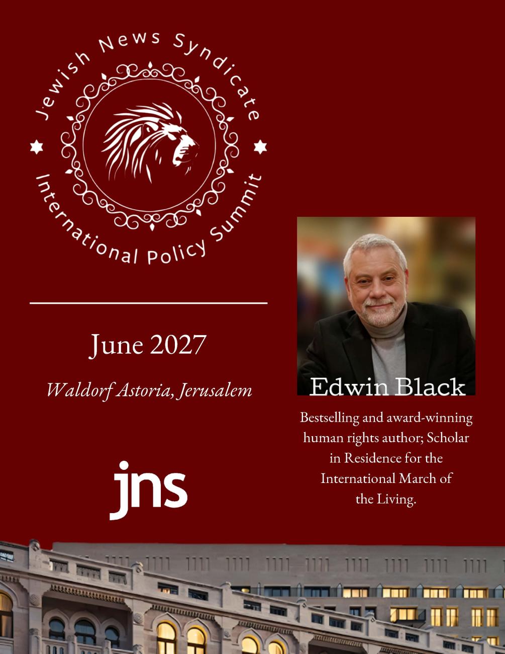 Special events: Edwin at the 2027 JNS Summit, Jerusalem