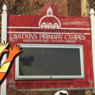 Watkins Elementary's school sign
