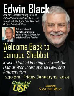 Special Event: Welcome Back to Campus Shabbat at Chabad of USF