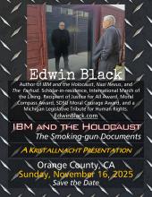 Special Event: Edwin Black in Orange County for Kristallnacht