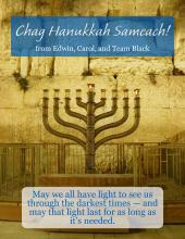 Hanukkah Sameach from Team Black