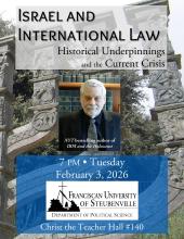 Special event: Israel and International Law for Fransciscan University