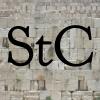 Logo for Stop the Consulate (the letters StC on a background of the Western Wall)